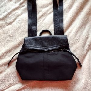 Nylon & Leather Backpack